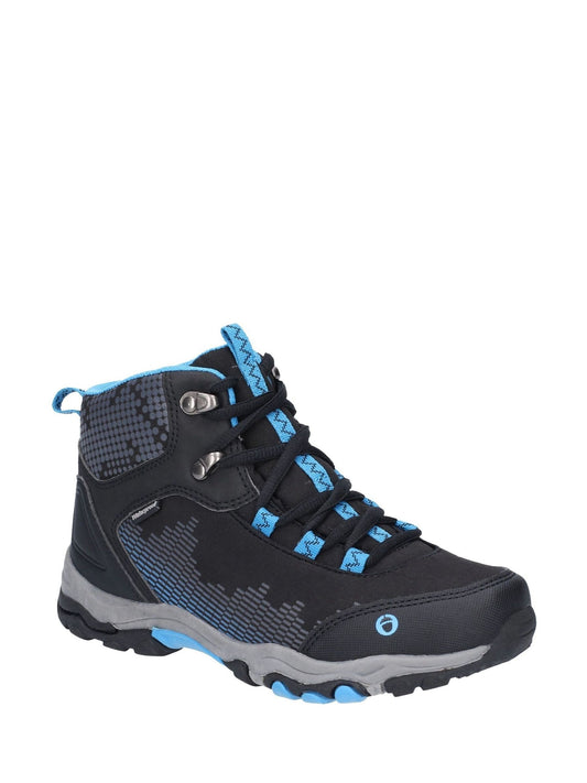 Ducklington Black Lace Up Hiking Waterproof Walking Boots