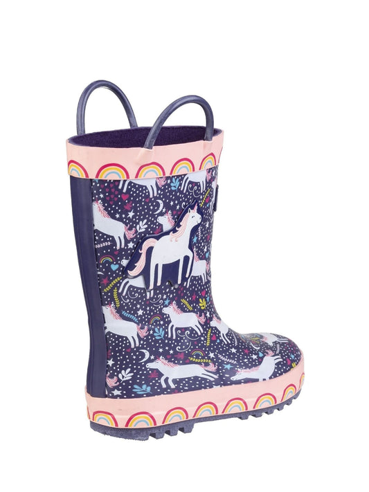 Cotswold Junior Purple Waterproof Sprinkle Wellington Boots