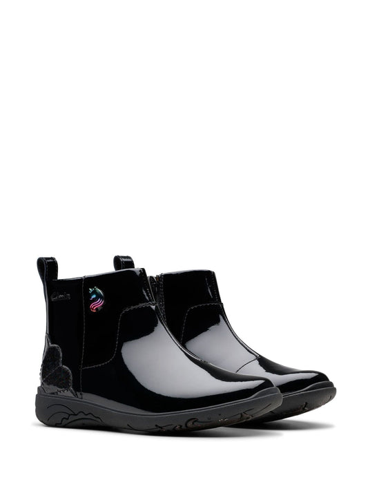 Clarks Black Standard Fit (F) Relda Glow Boots