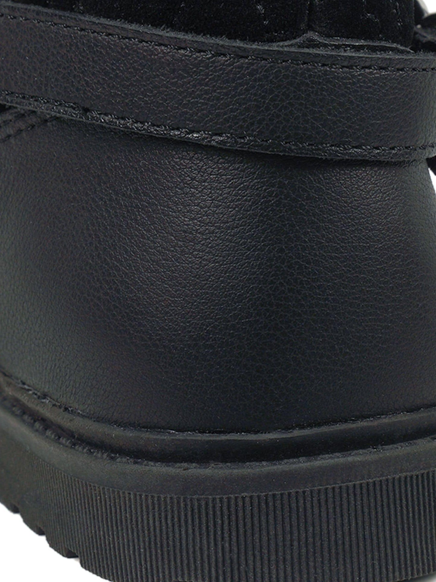 Toezone Lumi Faux Fur Zip Heart Buckle Boots