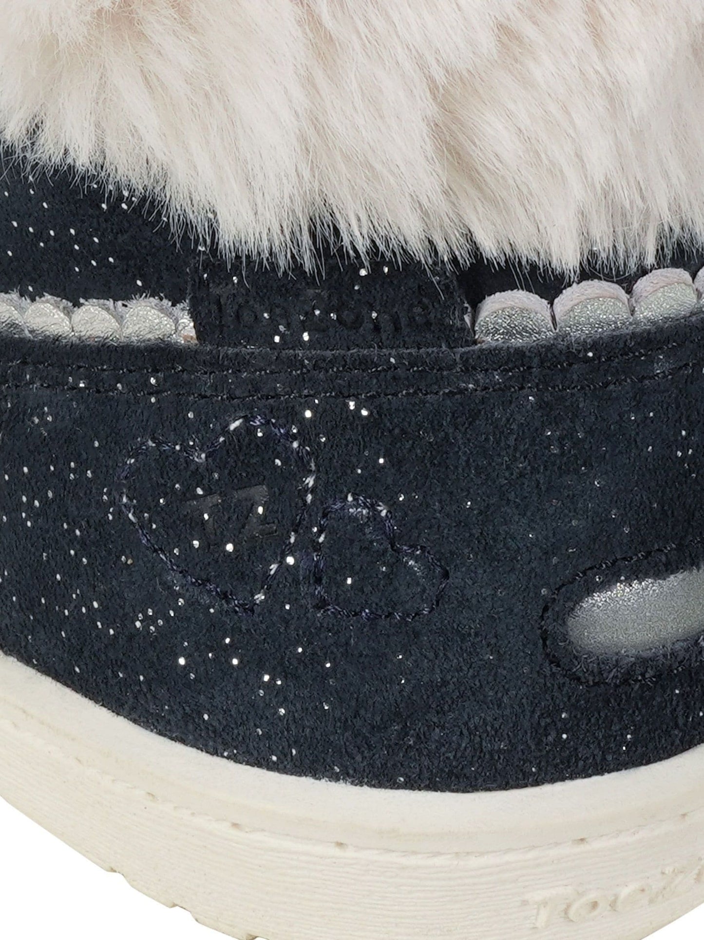 Toezone Girls Faith Suede Leather Faux Fur Zip Boots