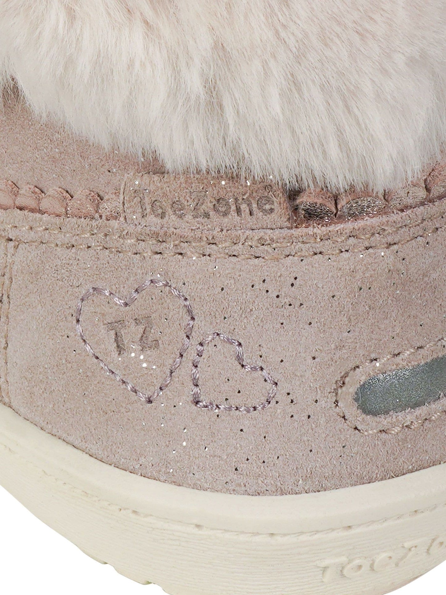 Toezone Girls Faith Suede Leather Faux Fur Zip Boots