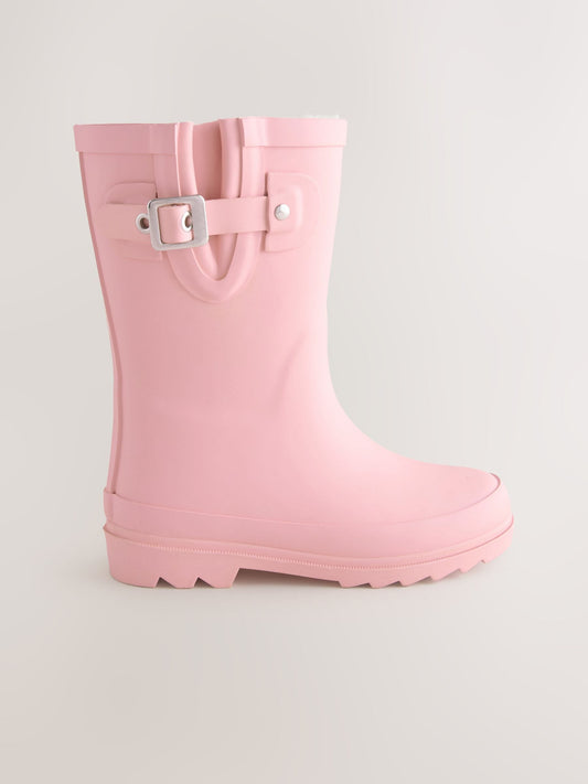 Pembe Sıcak Astarlı Tokalı Yağmur Çizmesi