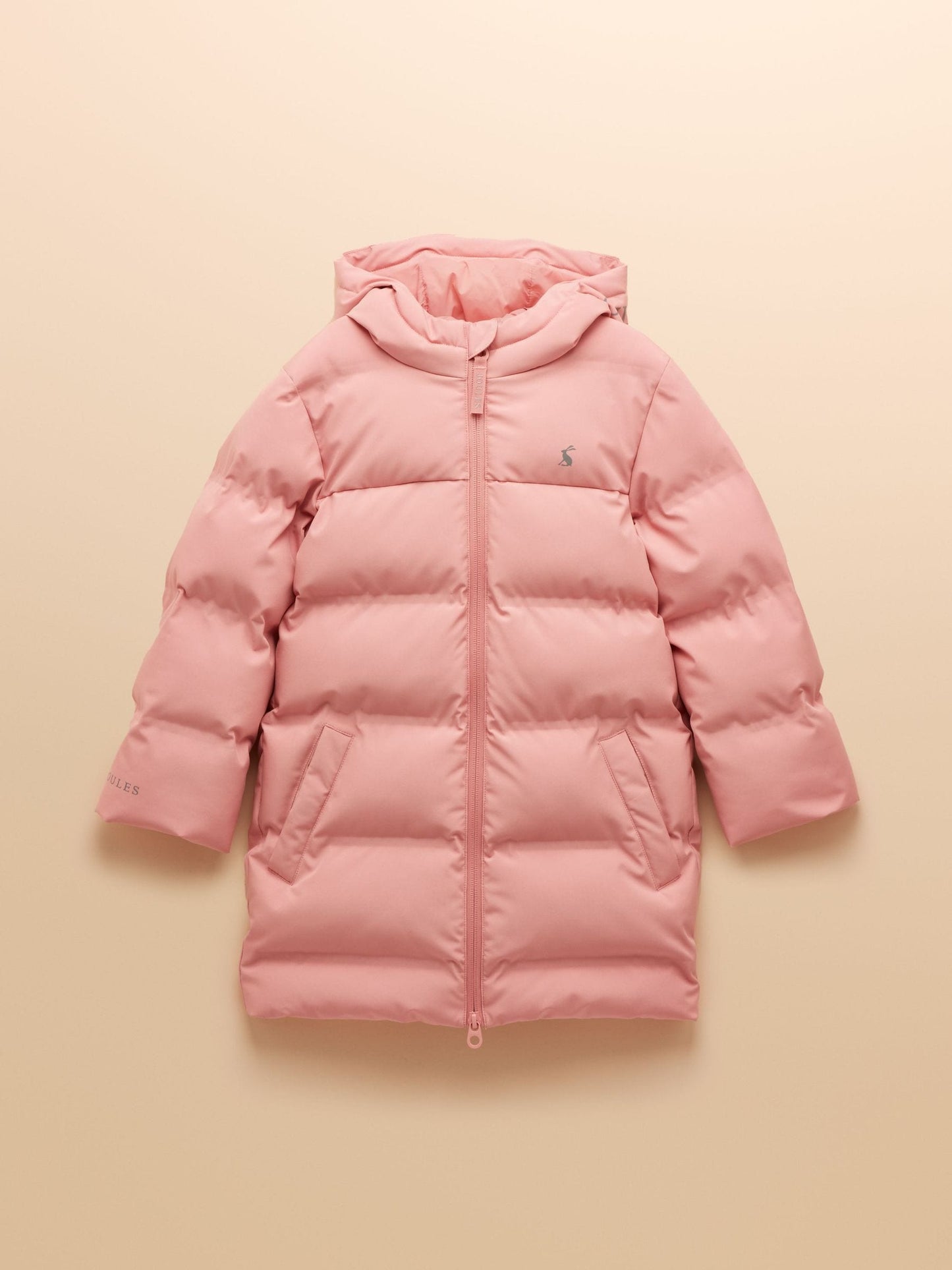 Joules Girls' Padwell Pink Waterproof Padded Coat