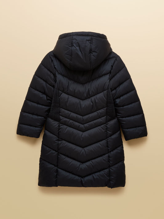 Joules Girls' Pembury Navy Blue Showerproof Padded Coat