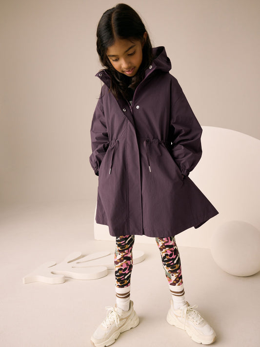 Burgundy Red Waterproof Skirted Cagoule Jacket (3-16yrs)