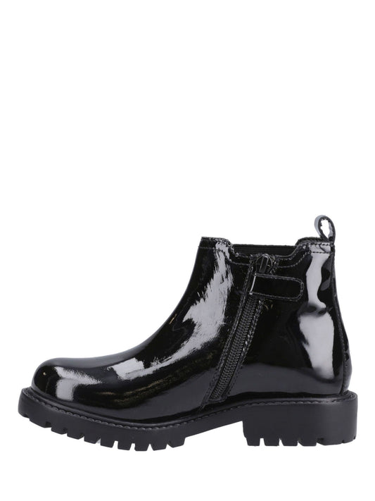Hush Puppies Black Patent Back To School Ariella Chelsea Boots