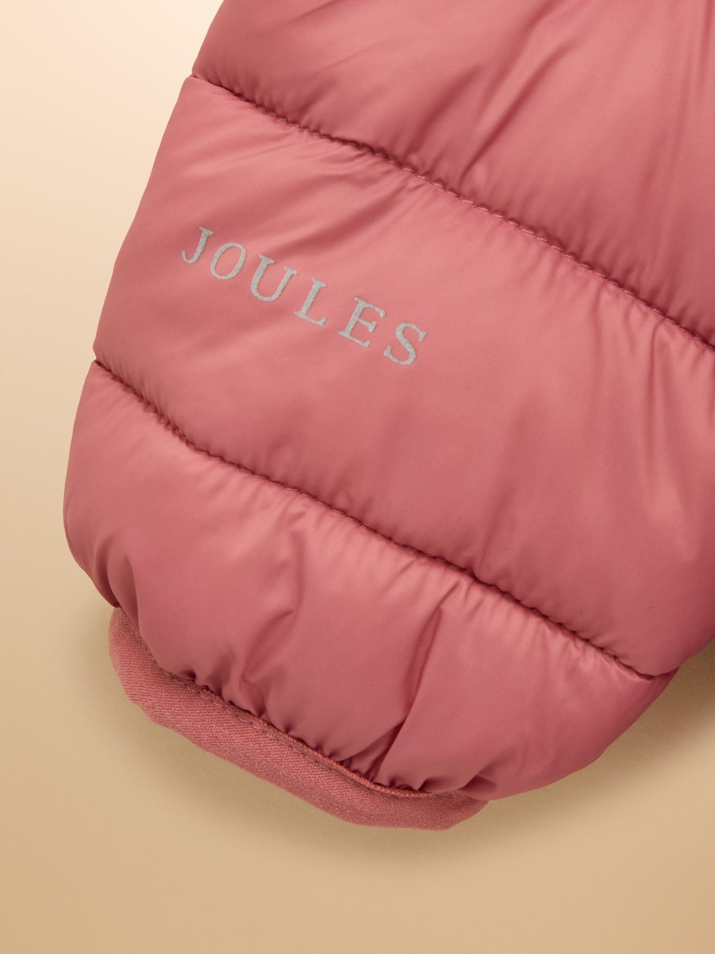 Joules Kids' Cairn Pink Showerproof Padded Coat with Hood