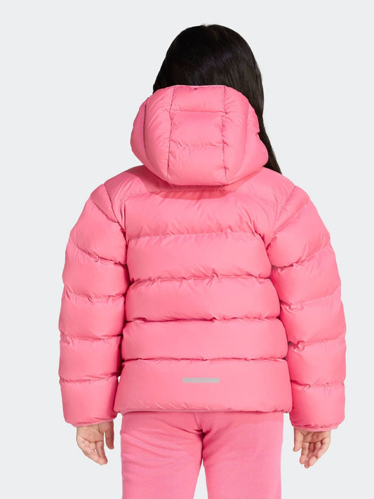 adidas Pink Synthetic Down Little Kids Jacket
