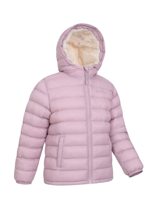 Mountain Warehouse Light Pink Seasons Water Resistant Faux Fur Lined Padded Jacket