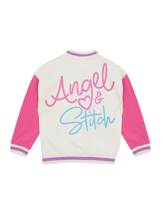 Character Pink 100% Cotton Disney Lilo And Stitch Varsity Jacket