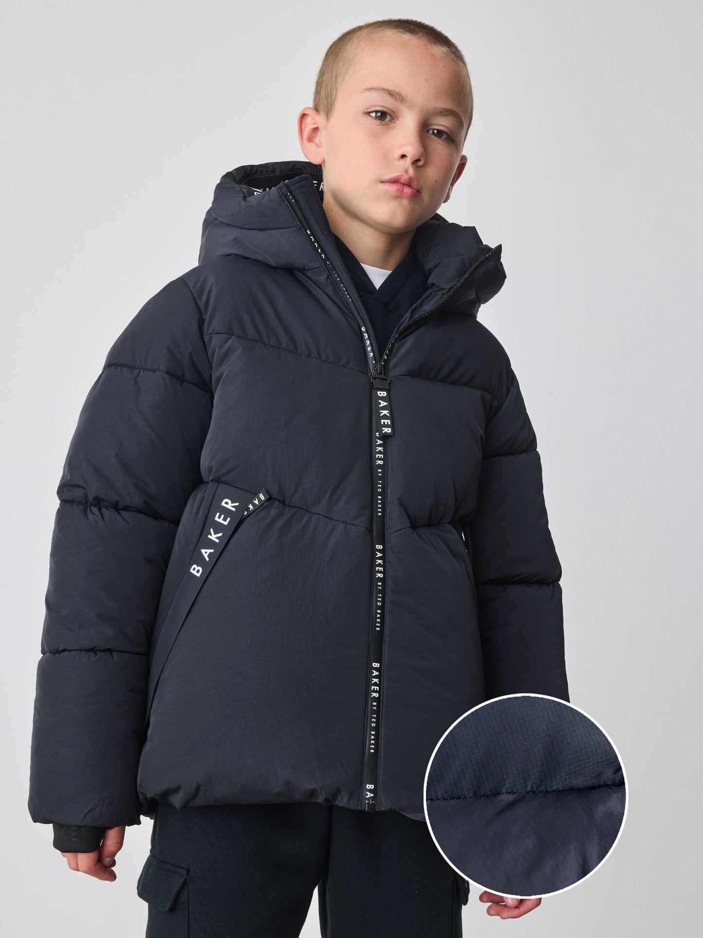 Baker by Ted Baker Lacivert Suya Dayanıklı Dolgulu Çocuk Montu
