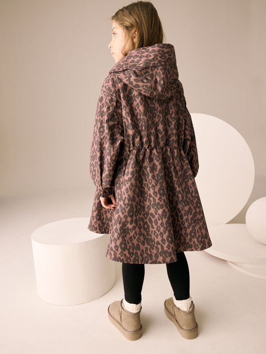 Animal Print Waterproof Skirted Cagoule Jacket (3-16yrs)