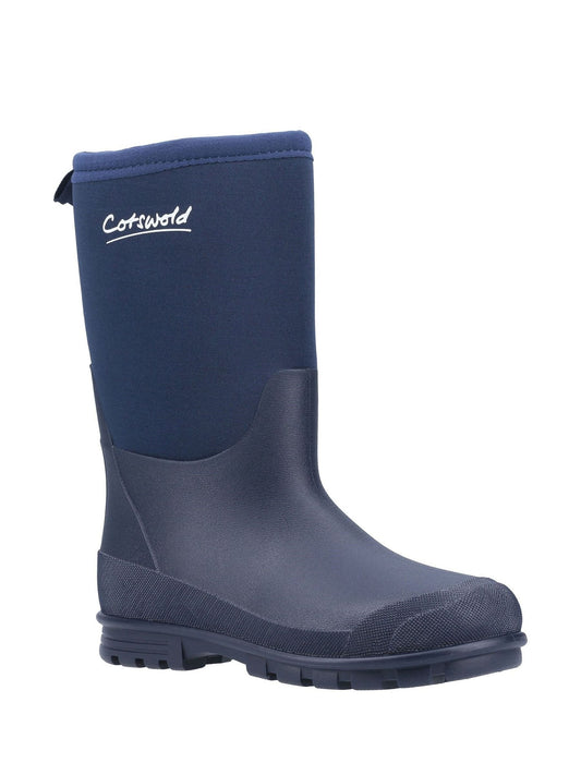 Cotswolds Childrens Blue Waterproof Hilly Neoprene Wellington Boots