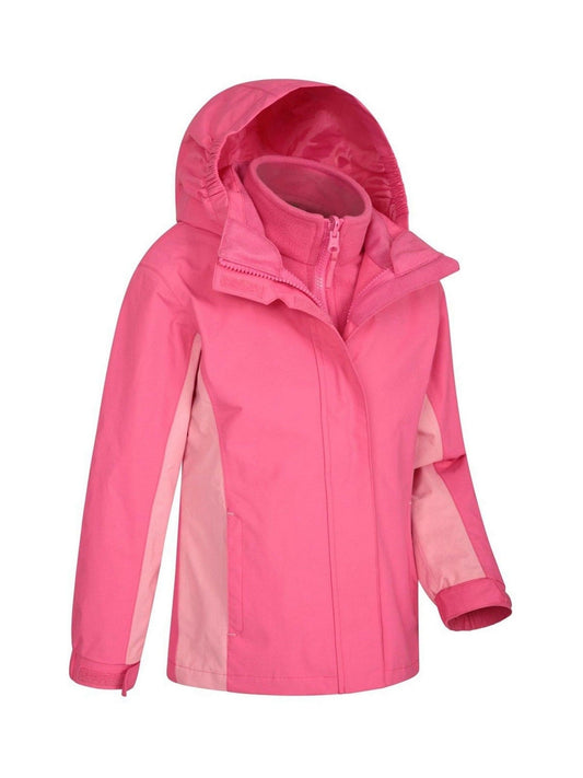 Mountain Warehouse Pink Lightning 3-in-1 Kids Waterproof Jacket