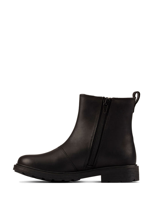 Clarks Black Standard Fit (F) Older Girls Astrol Orin Boots