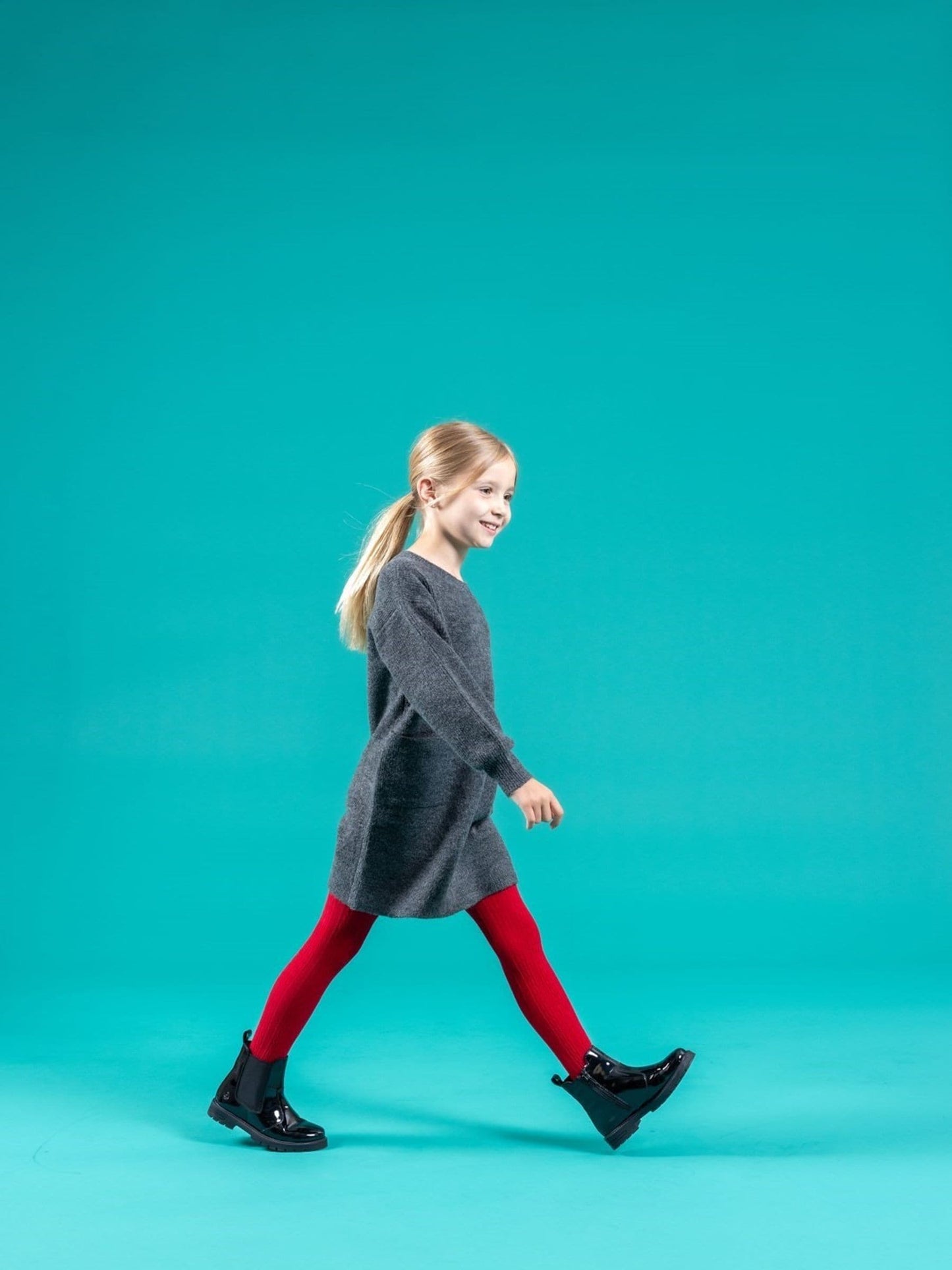 Hush Puppies Black Patent Laura Junior Chelsea Boots