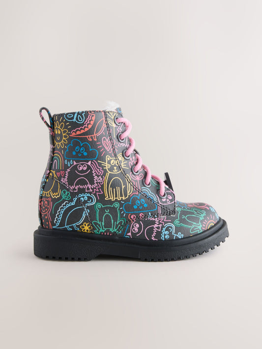 Multi Wide Fit (G) Lace-Up Ankle Boots