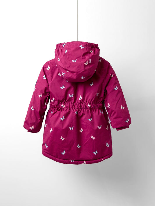 JoJo Maman Bébé Berry Butterfly Lined Parka