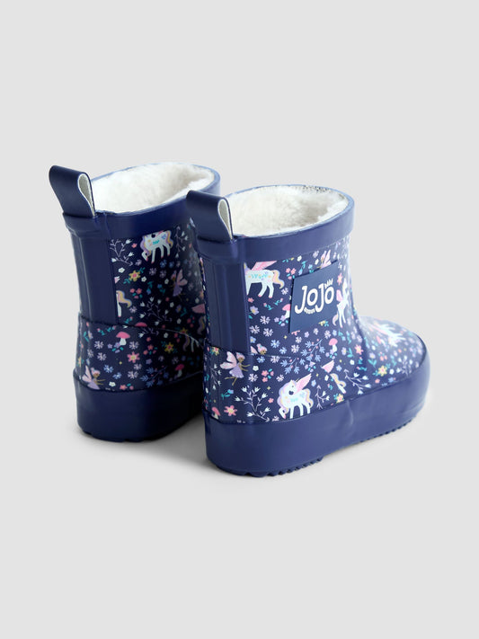 JoJo Maman Bébé Lacivert Kısa Unicorn Yağmur Çizmesi