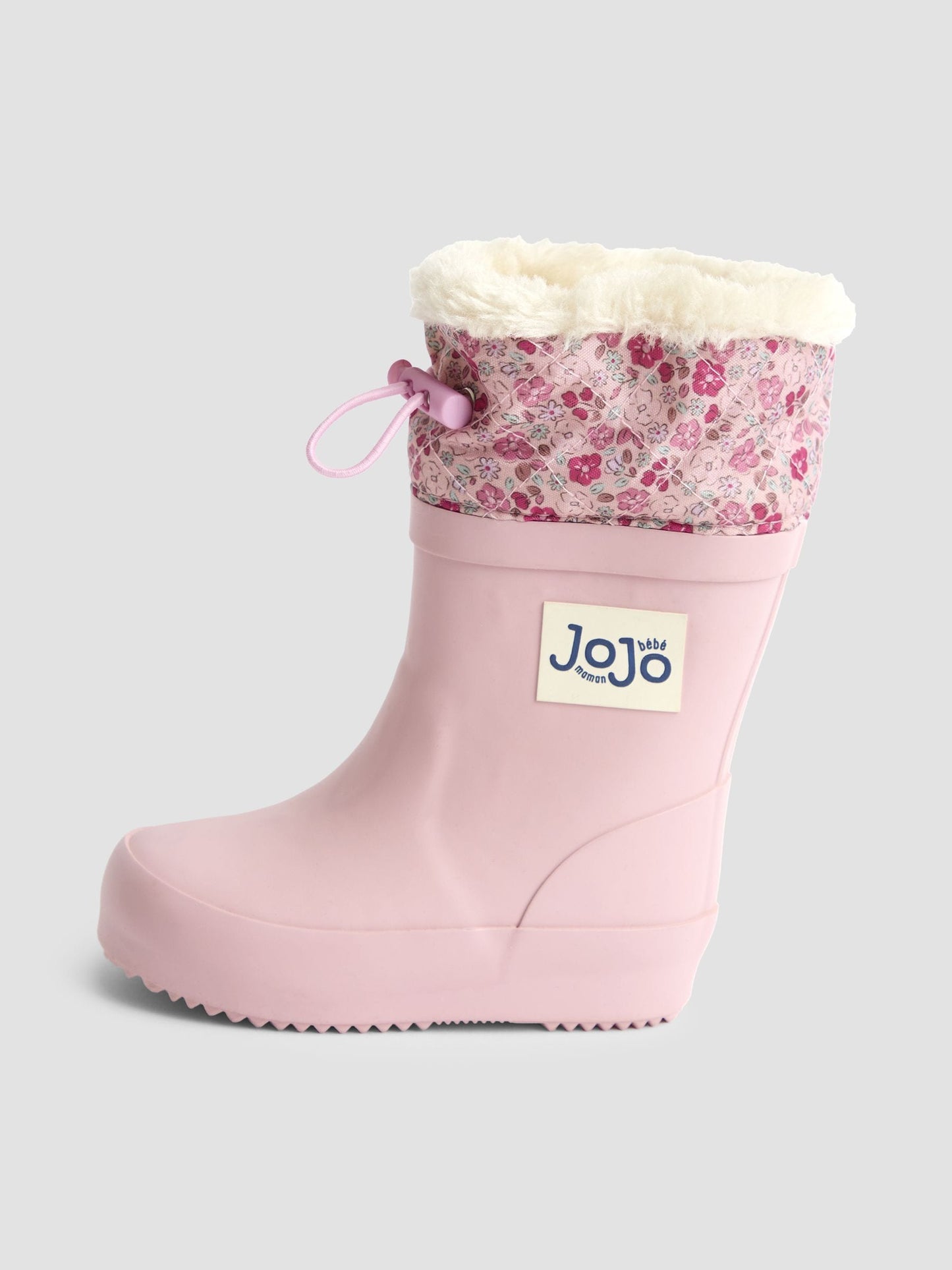 JoJo Maman Bébé Açık Pembe Büzgülü Sıcak Astarlı Yağmur Çizmesi