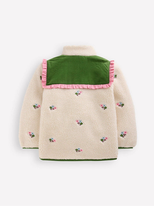 Boden Cream Pretty Borg Mix Jacket