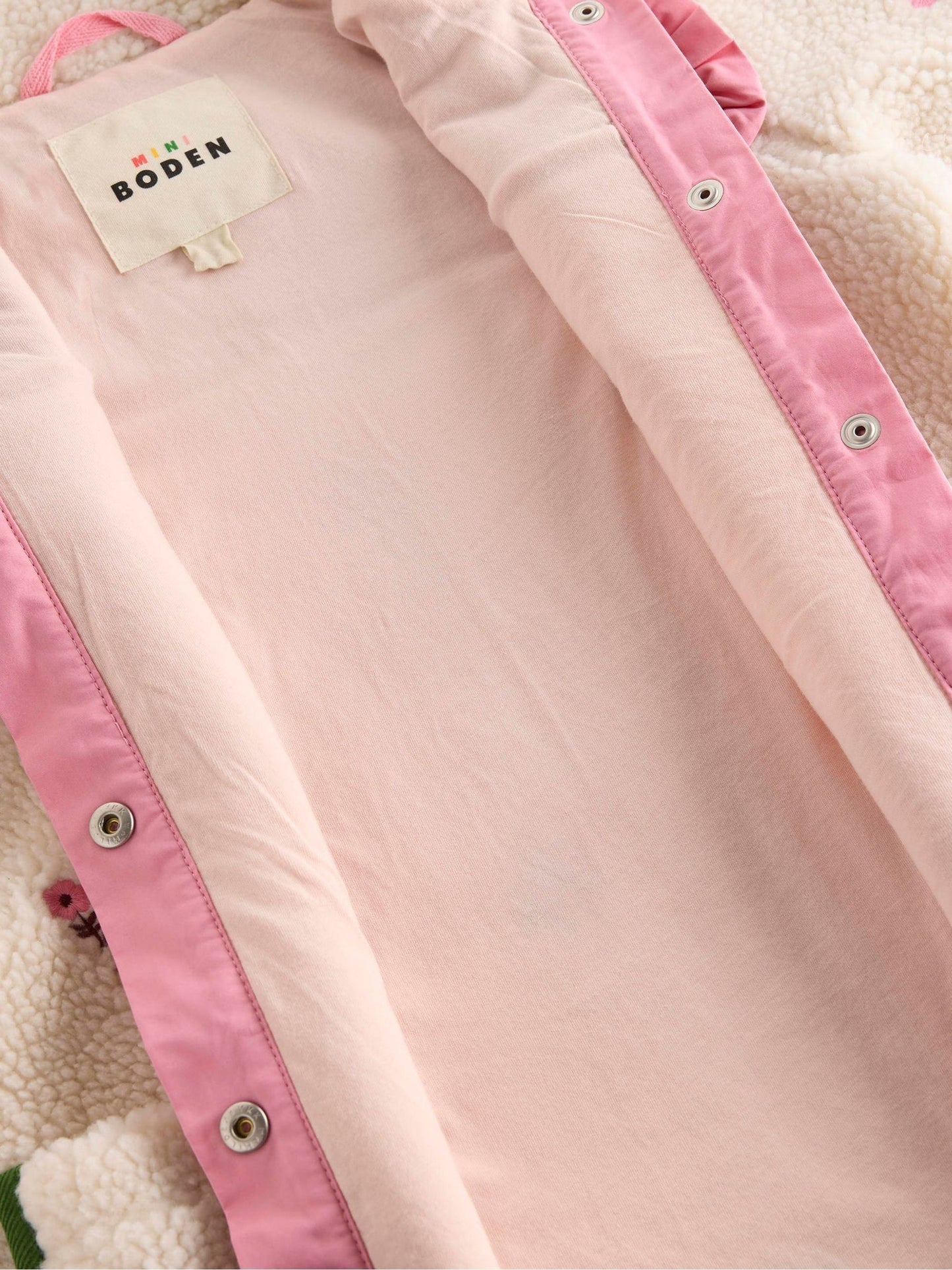 Boden Cream Pretty Borg Mix Jacket