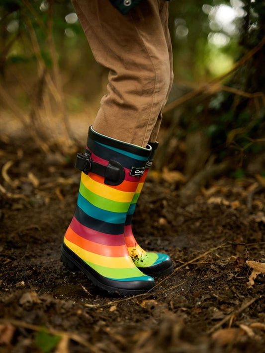 Cotswolds Blue Rainbow Wellington Boots