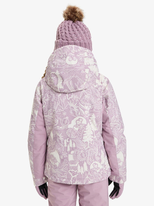 Roxy Lilac Purple Discreet Mauve Winterland Free Jet Girl Technical Ski Jacket