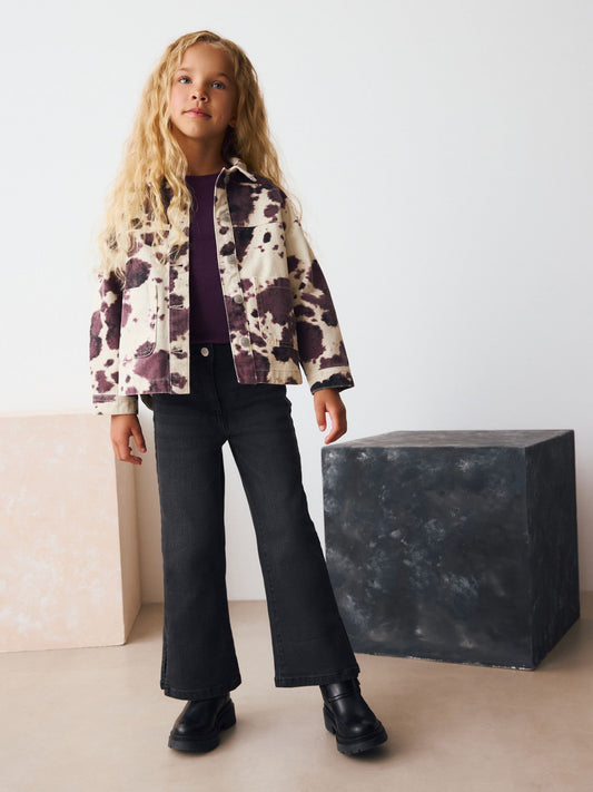 Brown/White Cow Print Shacket (3-16yrs)