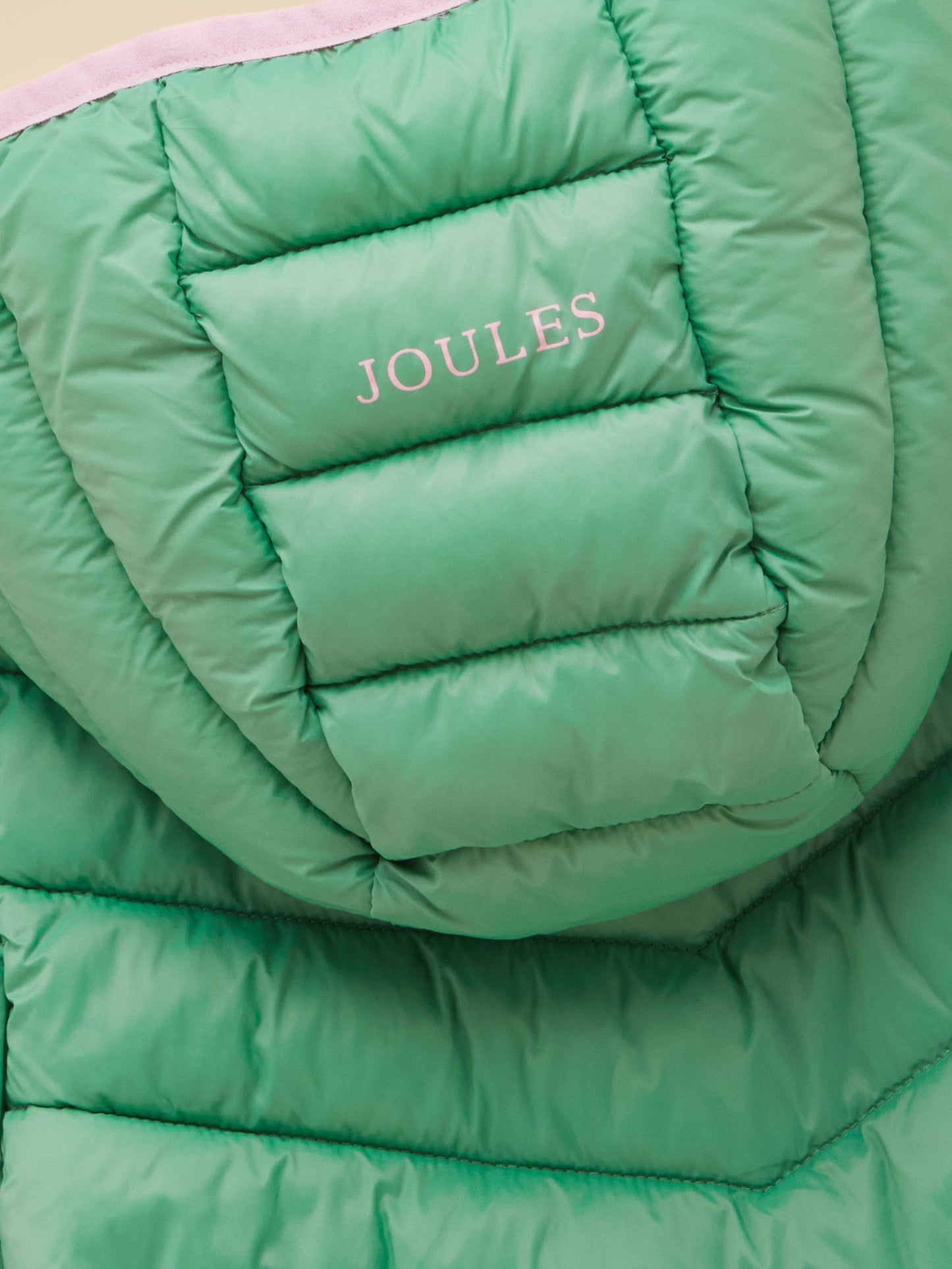 Joules Kids' Cairn Green Showerproof Padded Coat with Hood