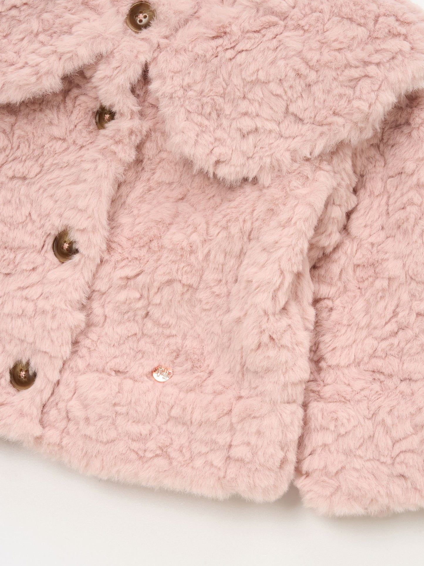 Angel & Rocket Pink Cecile Faux Fur Cape Collar Coat