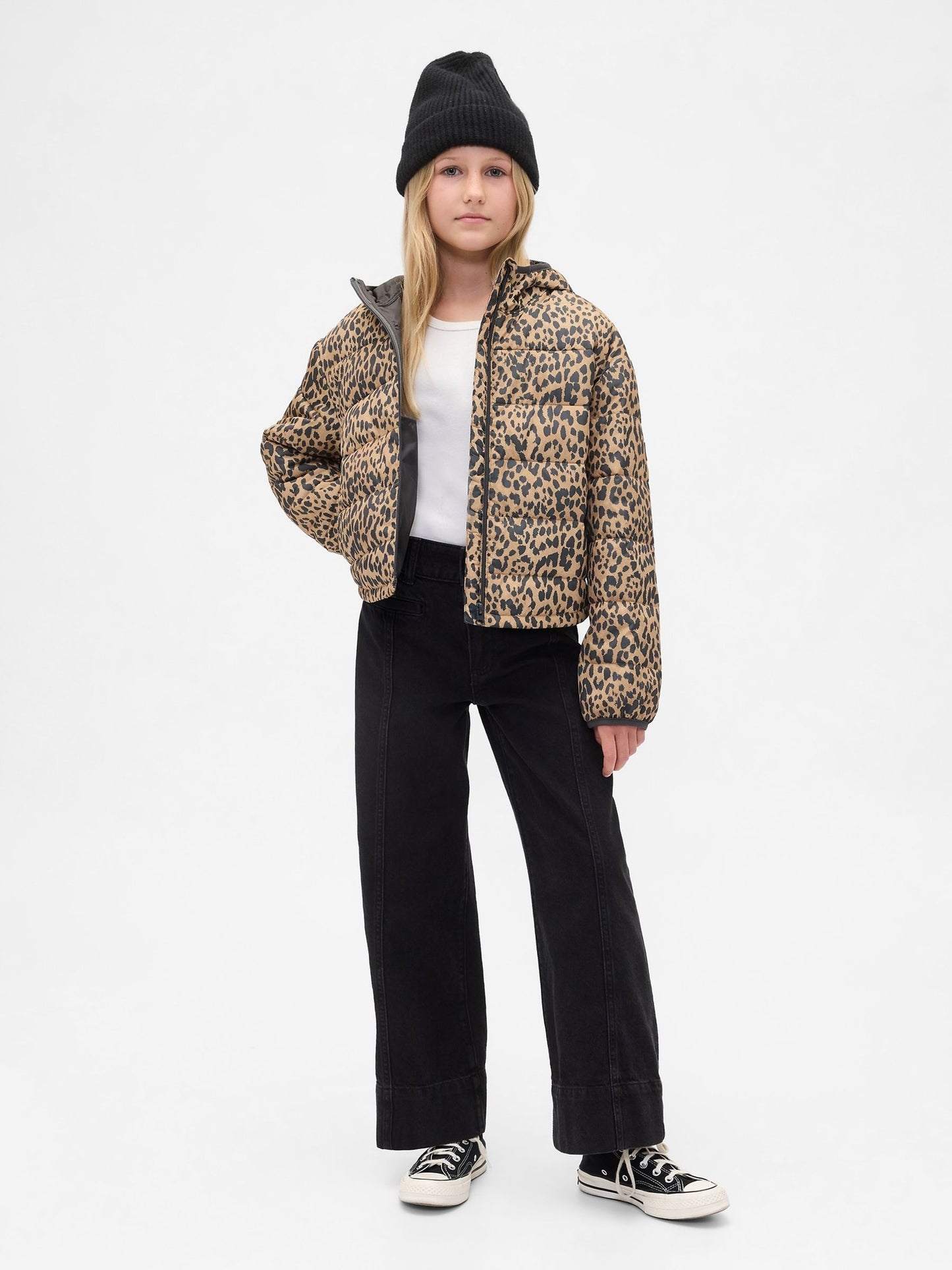 Gap Brown Leopard Print ColdControl Puffer Jacket (4-13yrs)