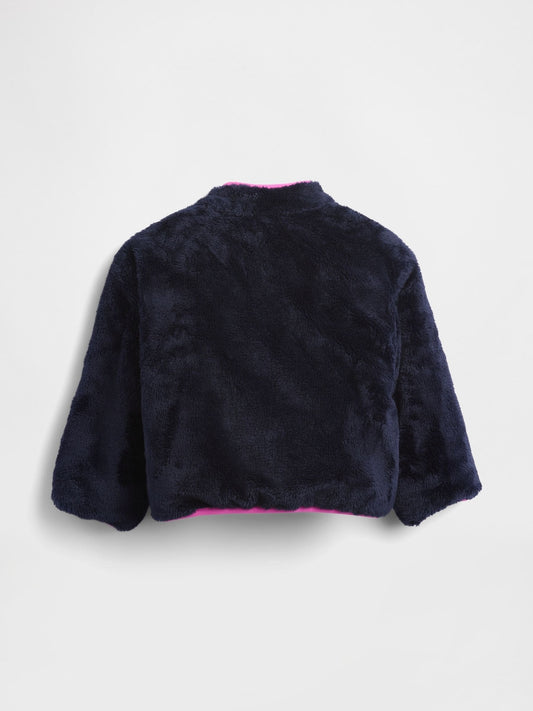 Gap Navy Blue Lightweight Sherpa Reversible Jacket