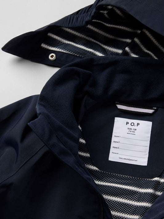 Polarn O. Pyret Blue Waterproof Shell Coat