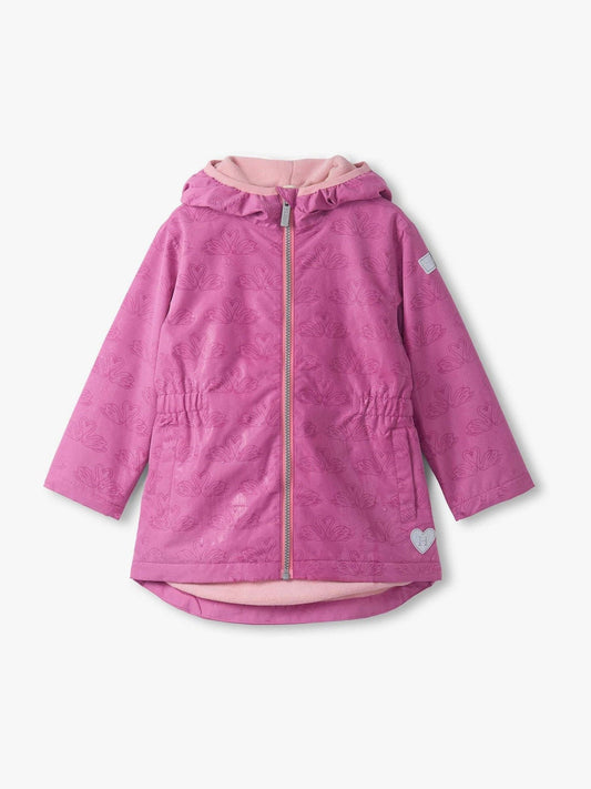Hatley Pink Heart Swans Colour-Reveal Field Jacket