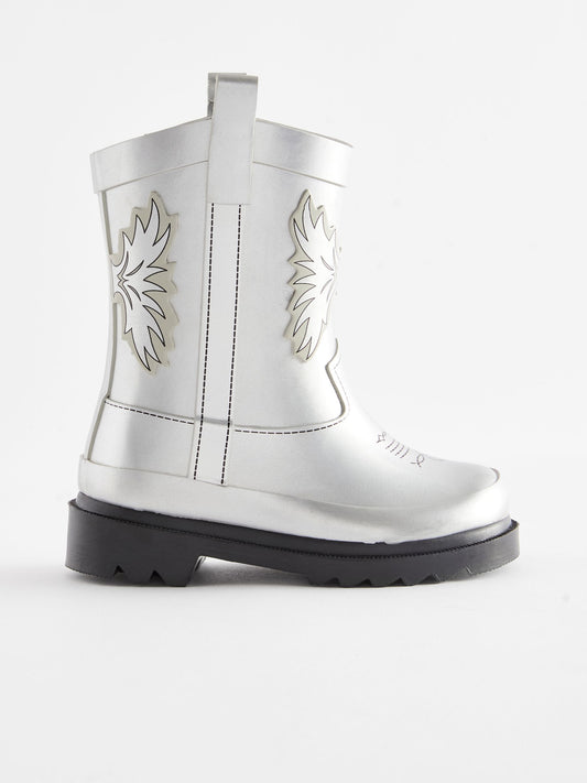 Gümüş Western Yağmur Çizmesi