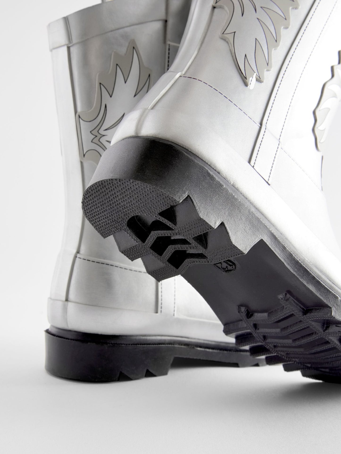 Gümüş Metalik Western Yağmur Çizmeleri