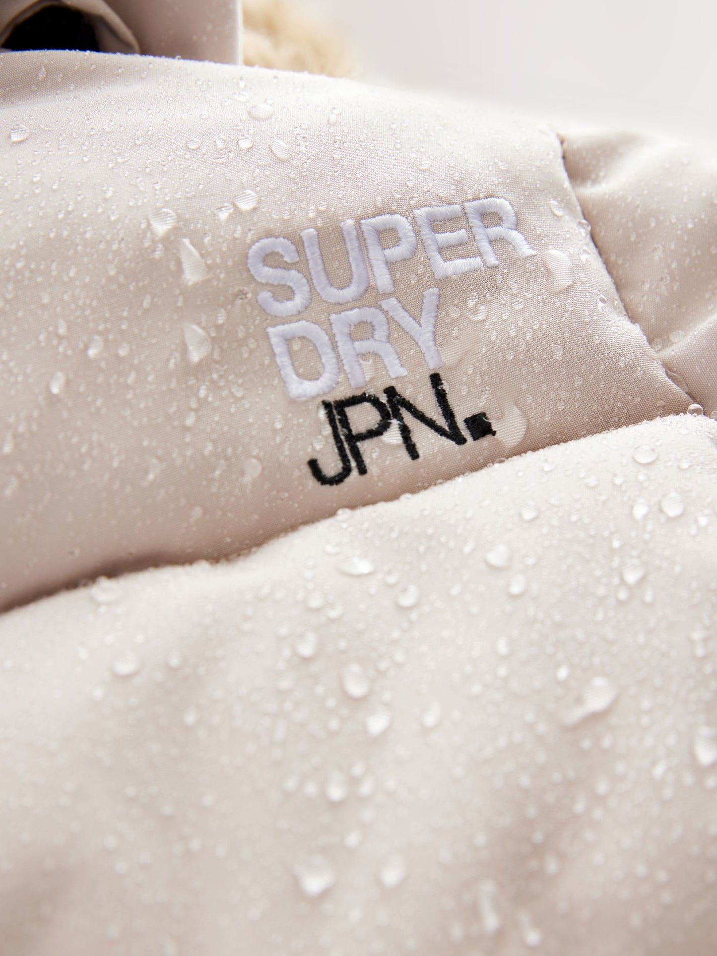 Superdry Cream Everest Longline Puffer Coat