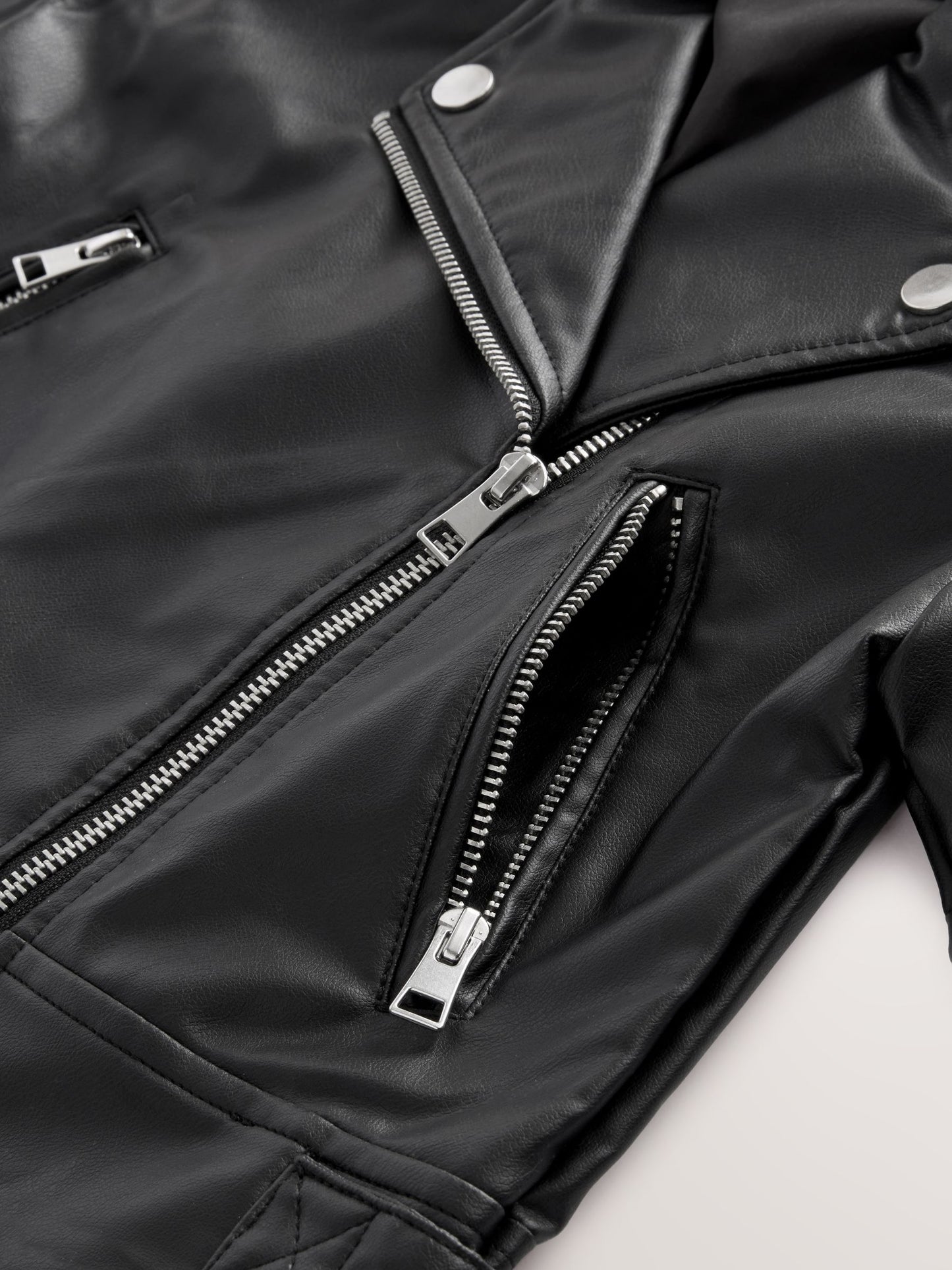 Black PU Biker Jacket (3-16yrs)