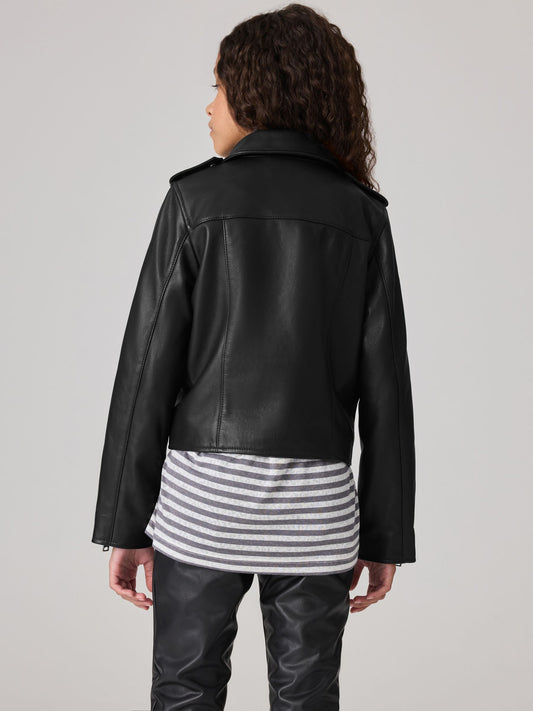 smALLSAINTS Black Belfern 100% Genuine Leather Jacket