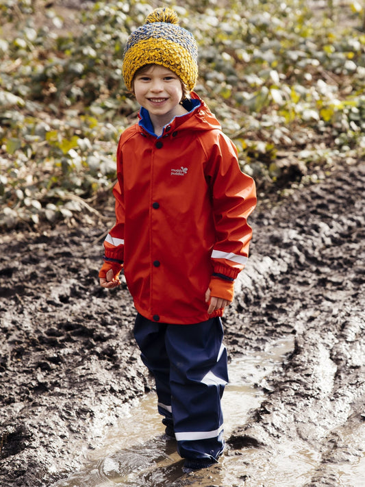 Muddy Puddles Red Rainy Day Waterproof Jacket