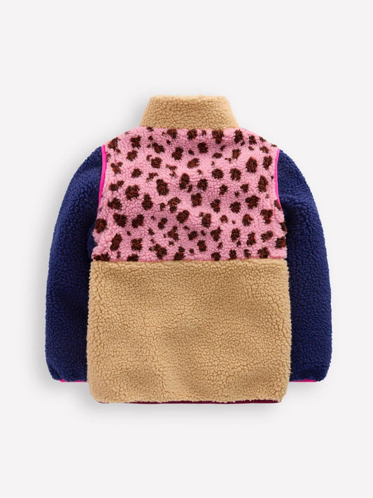 Boden Pink 2-in-1 Borg Jacket