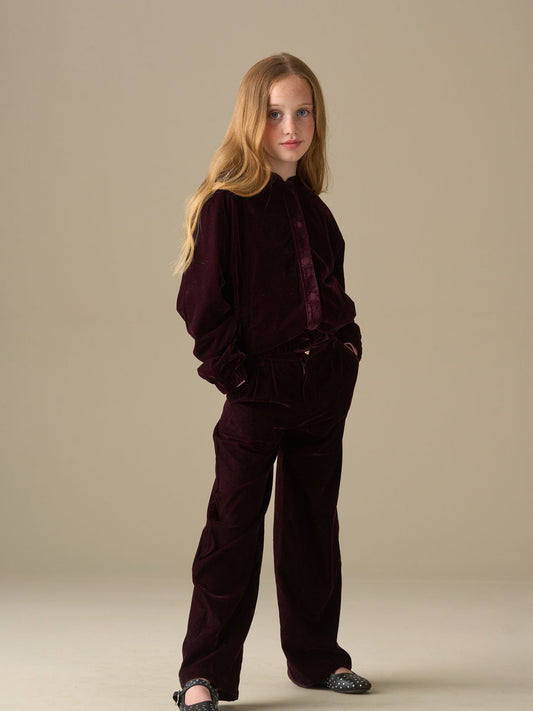 Angel & Rocket Red Chloe Velvet Bomber Jacket