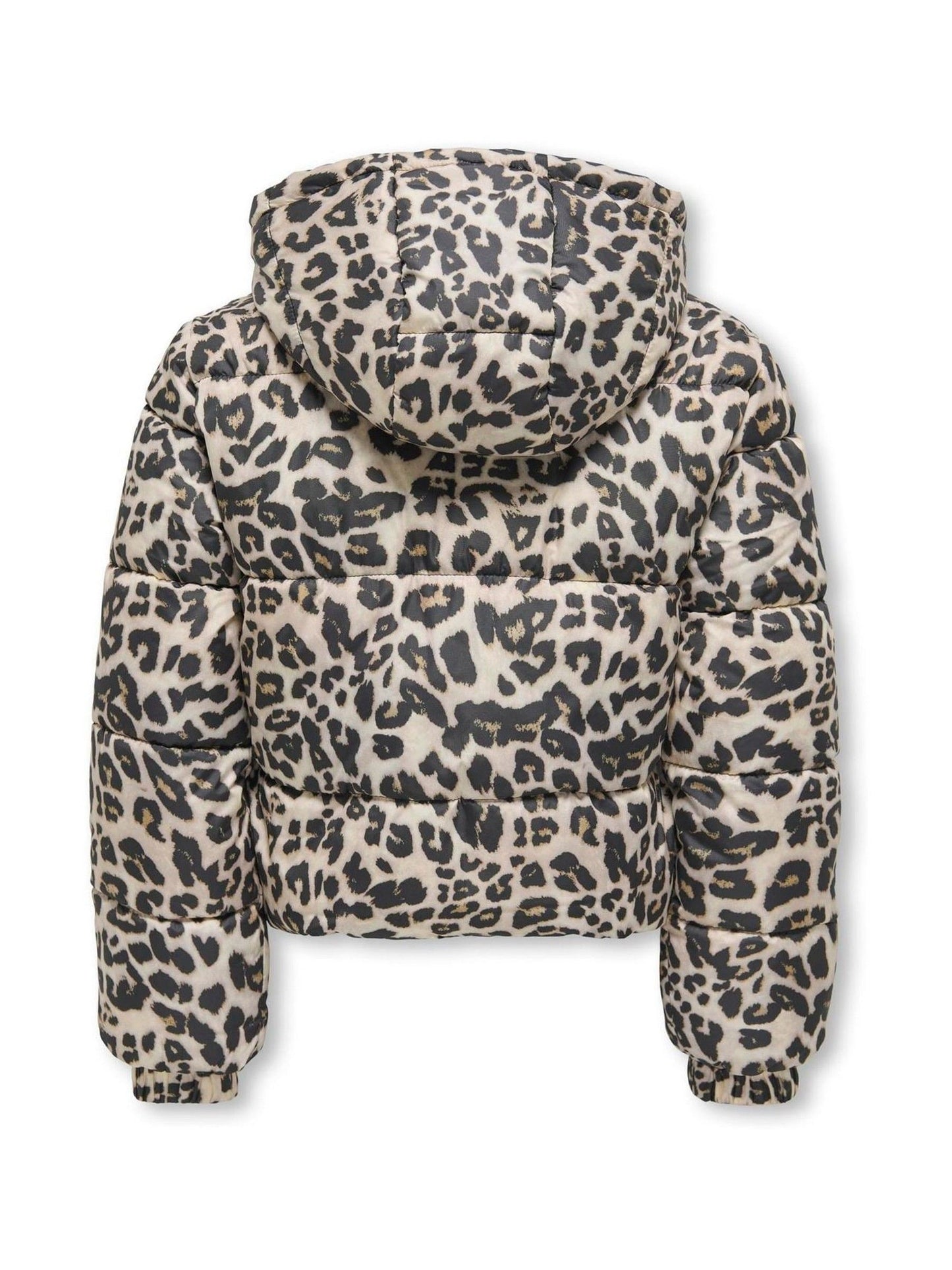 ONLY KIDS Leopard Print Puffer Brown Coat