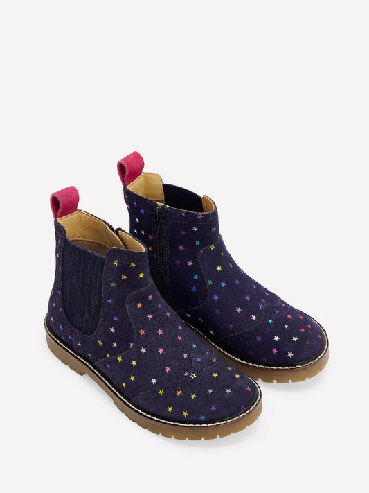 Boden Blue Leather Chelsea Boots