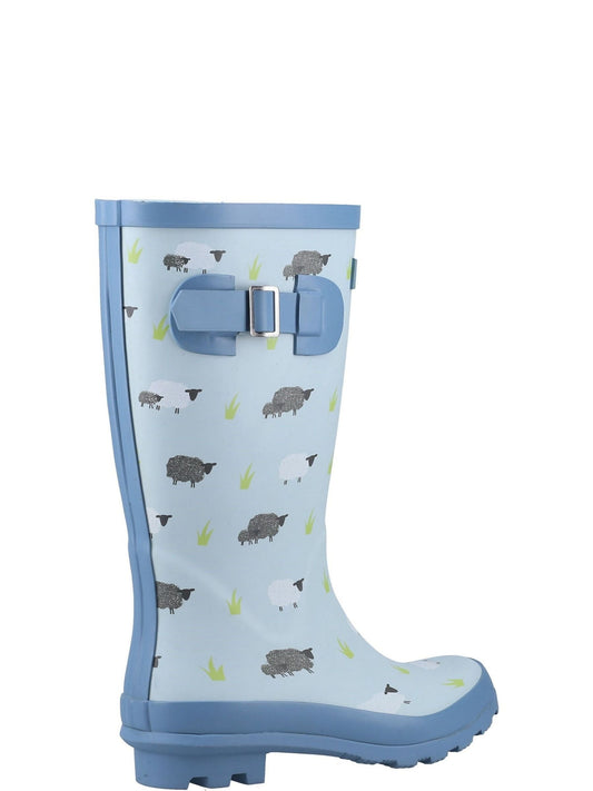 Cotswolds Blue Farmyard Junior Wellingtons