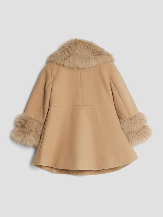 River Island Brown Longline Wool Coat