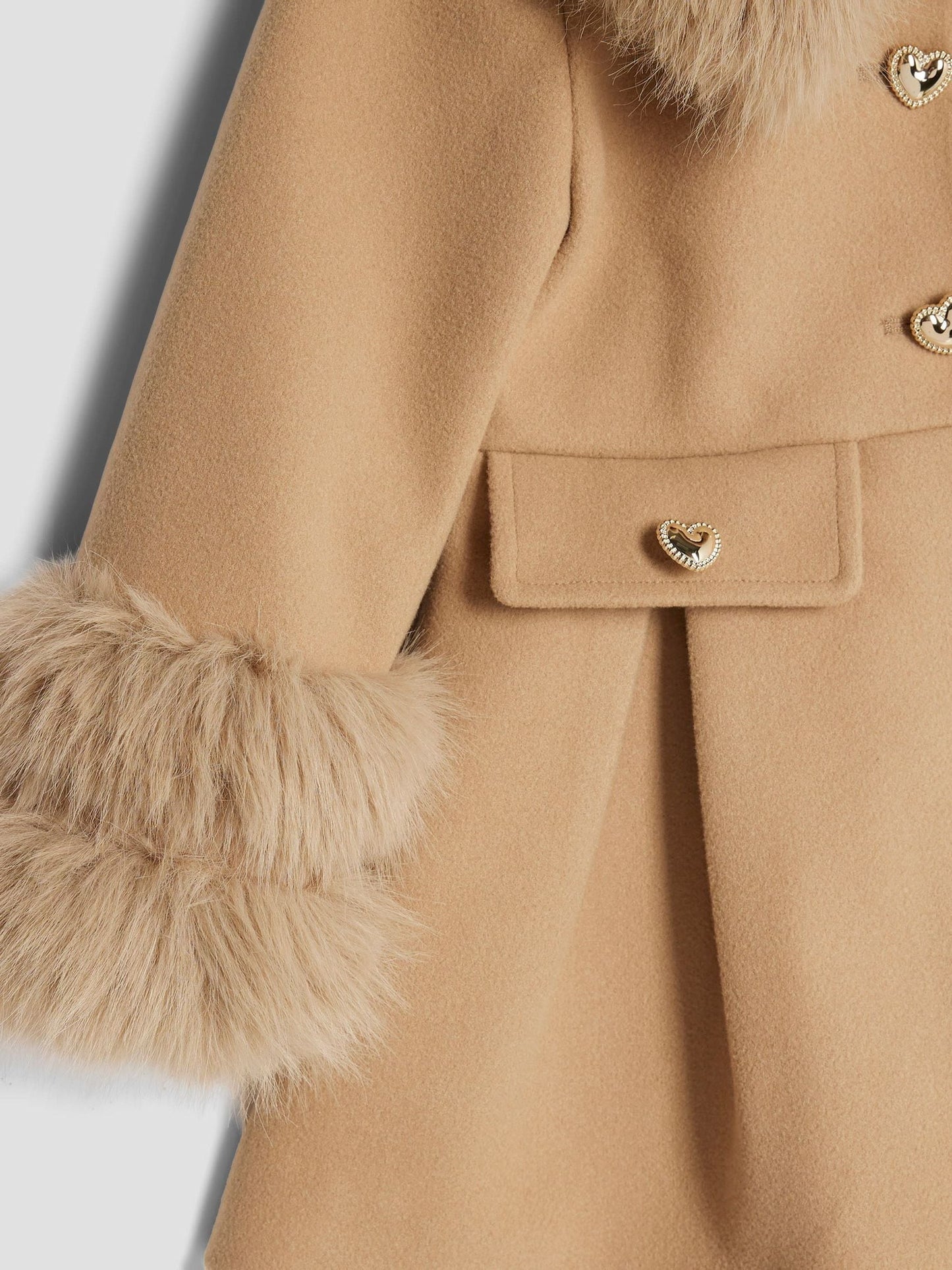 River Island Brown Longline Wool Coat