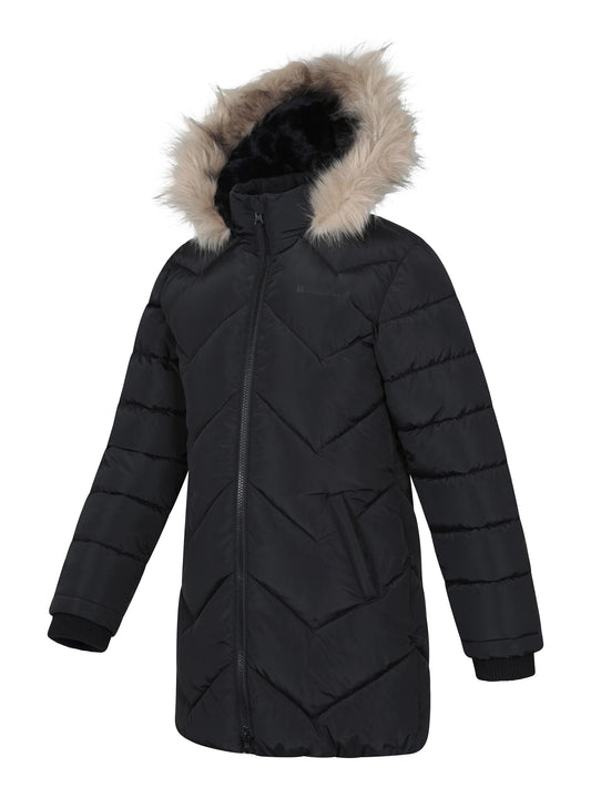 Mountain Warehouse Black Galaxy Water Resistant Long Padded Jacket